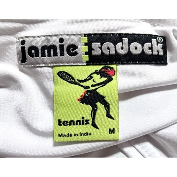 Jamie Sadock Womens Tennis Top M White & Black Shirt - Picture 2 of 7